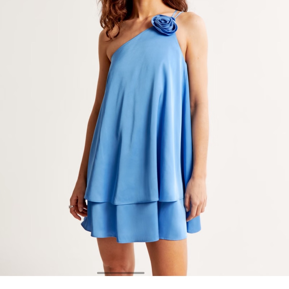 Abercrombie & Fitch Blue One-Shoulder Dress